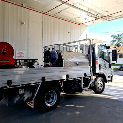 Eco-friendly mobile truck wash service providing on-site cleaning and detailing